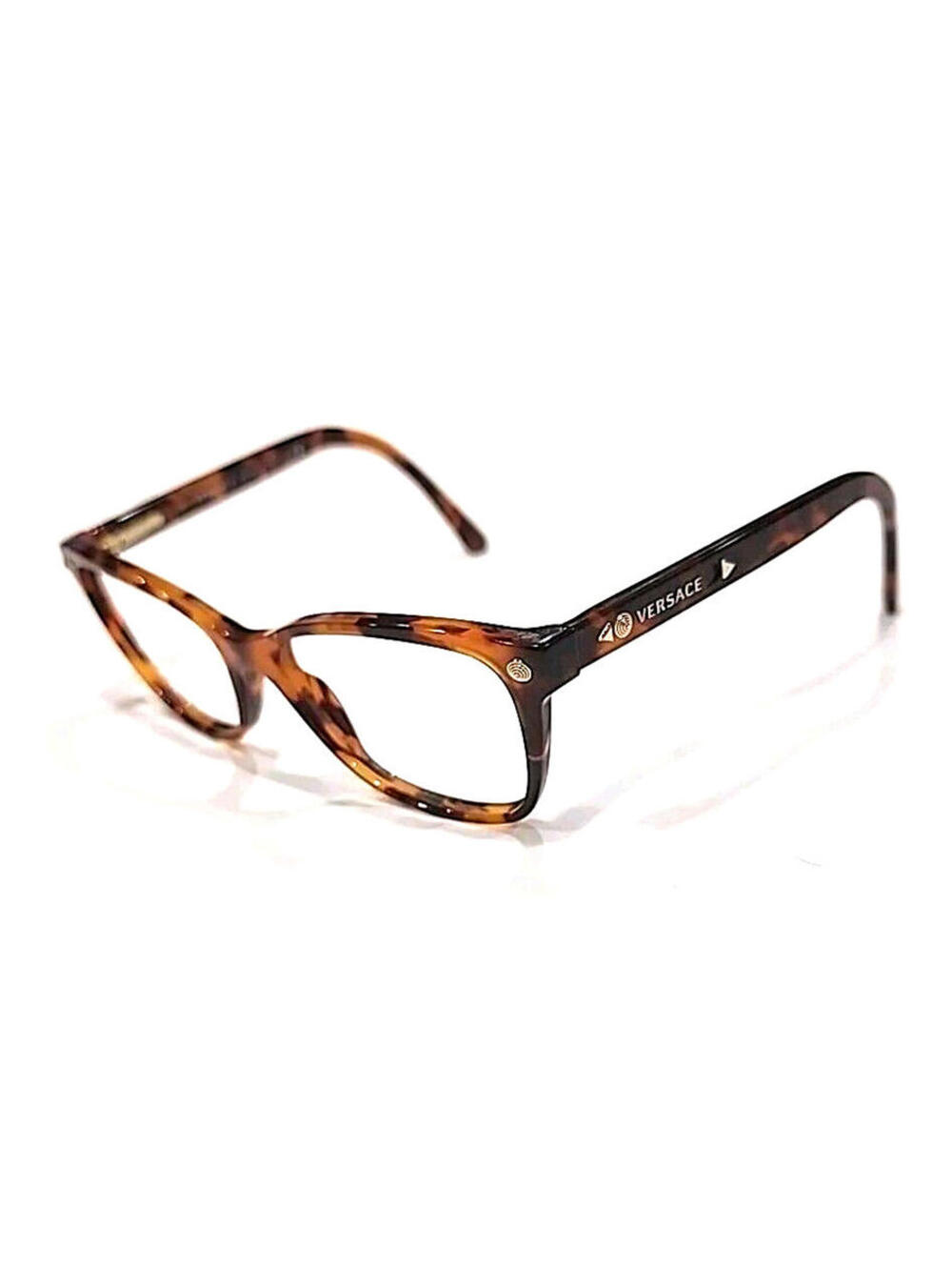 Versace 3190 5074 Tortoise Oval Eyeglasses 52-16 140 Italy Missing Stud On Arm